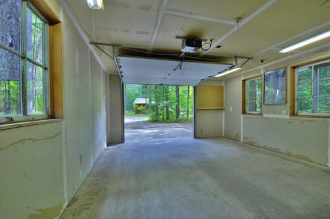 Single-car garage attached to home.