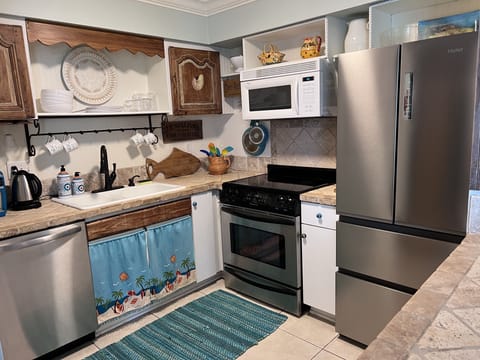 Fully stocked kitchen for cooking your own meals