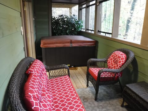 Comfy screened porch.