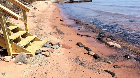 Beach located across the street