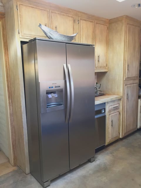 Stainless steel fridge