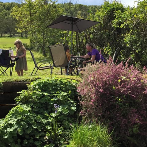 Private Back Garden with terrace, furniture and BBQ