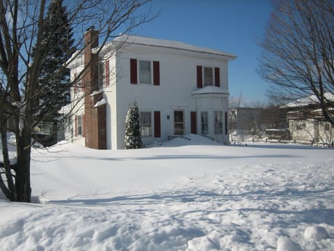 Front of the house during a typical winter day