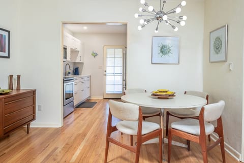 Dining area is off the kitchen
