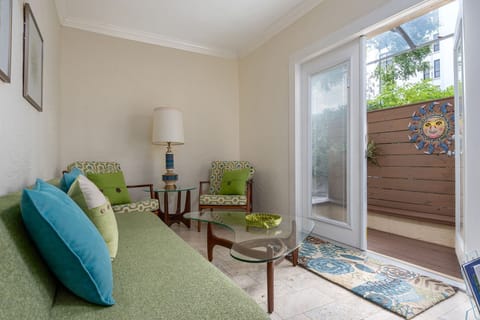 Sun Room with Futon and small outside deck