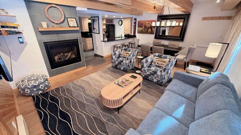 Living area with gas fireplace