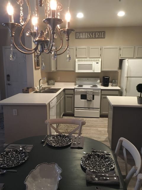 Open dining/kitchen/living concept