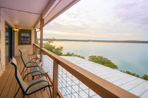 Sweeping lake views from master bedroom deck