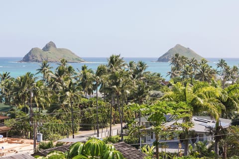 View of Moku Nui and Moku Iki, better known as the Mokes,  from our Studio deck.