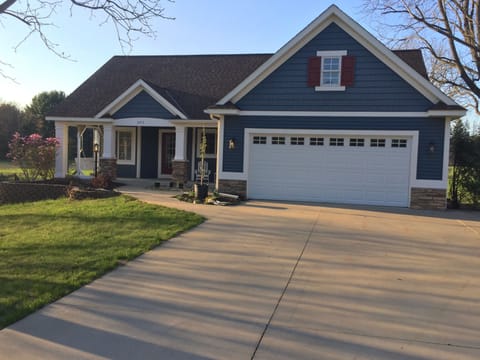 Welcome to Porch Swing a modern 2700 sq ft. farmhouse on 2/3 acre in Saugatuck