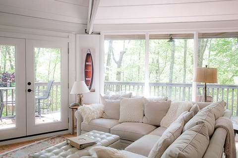 Bright living room with beautiful views!