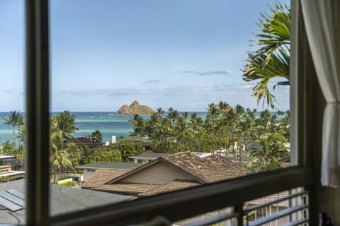 View of Mokulua Islands from living room 