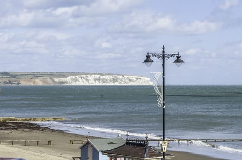With good sea views, the apartment is great for walks on the promenade and beach
