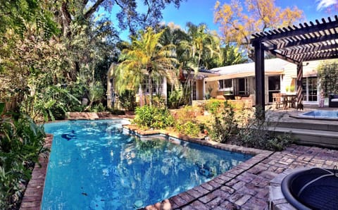 Backyard is paradise. Some guests come & never leave the seclusion of pool area