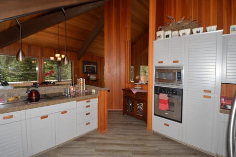 Kitchen appliances and cabinets with plenty of storage