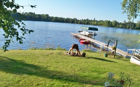 Our Lake house is very close to water and has a great place to swim.  