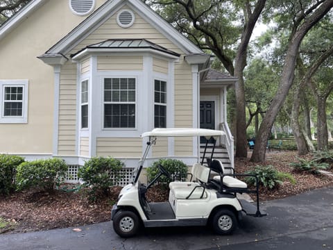 Front of unit and golf cart