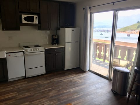 View from the living room/kitchen