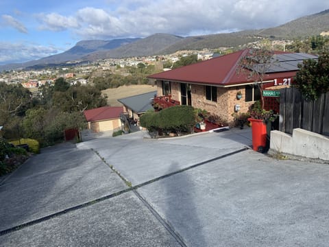 Superb views from the front of the unit, up to Mount Wellington.
