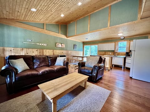 Super comfortable leather furniture.