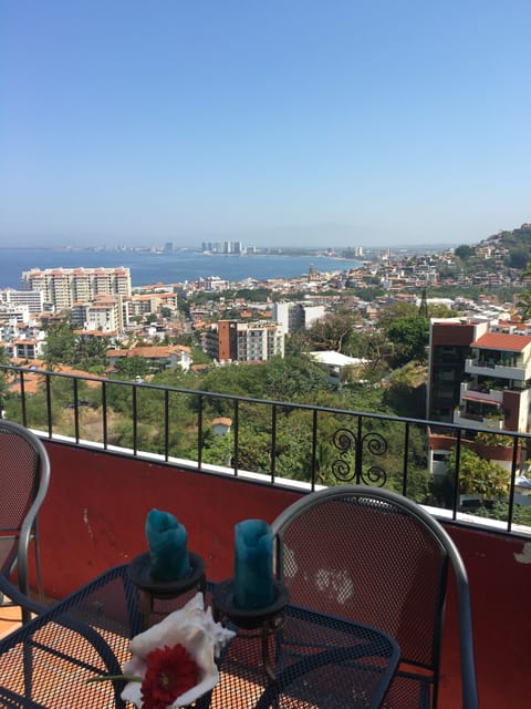 This is the patio with private views of the ocean