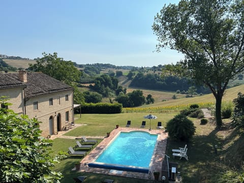 The house, private pool, and panoramic views