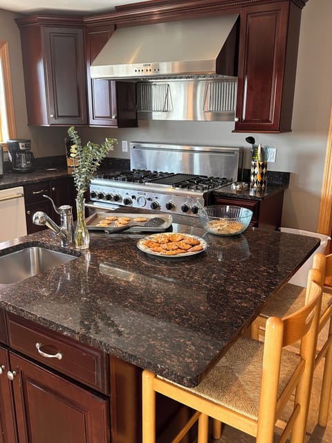 Kitchen Island great place to enjoy conversation and cookies!