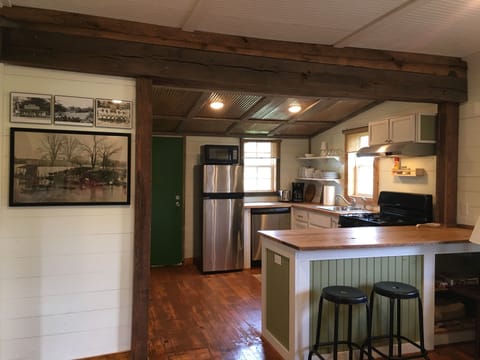 kitchen from the living area