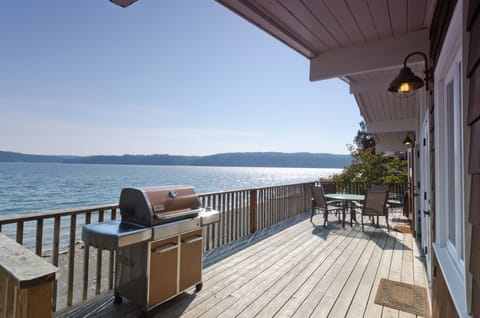 Relax on the nice sized deck.  The perfect place for morning coffee.