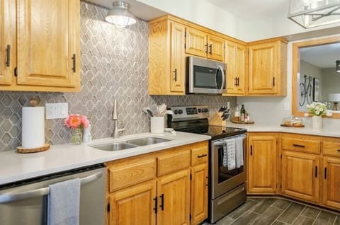 Fully stocked kitchen