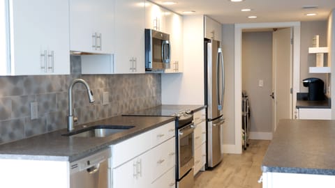 Modern updated kitchen with high end stainless appliances