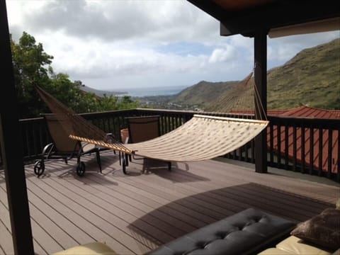 One of two hammocks...ocean, mountain views!

