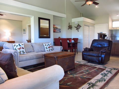 Living room looking into bedroom suite two with sliding doors open