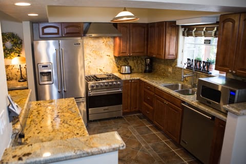 Guest enjoy our fully stocked kitchen.