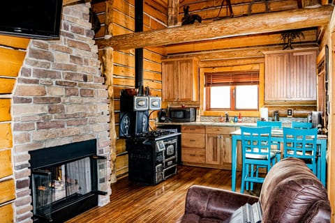 Full Kitchen and Living Area.