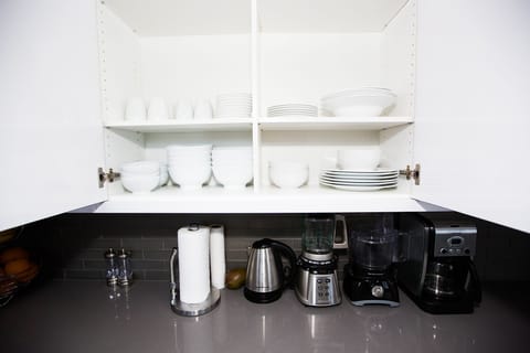 The shelves are full! Here's a sampling of the kitchenware.
