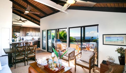 Featuring modern-Pacific design, an open floor plan, and ocean views.