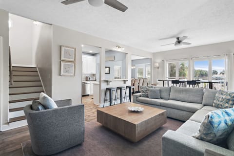 Caribbean Breeze - Seacrest Beach - Second Floor Kitchen, Living Area, and Dining Area