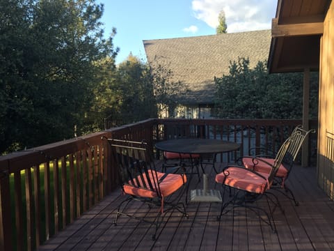 Outside deck overlooking golf course