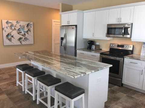 Spacious area for cooking and serving.