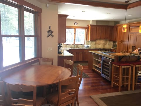 Kitchen and breakfast area from living room.