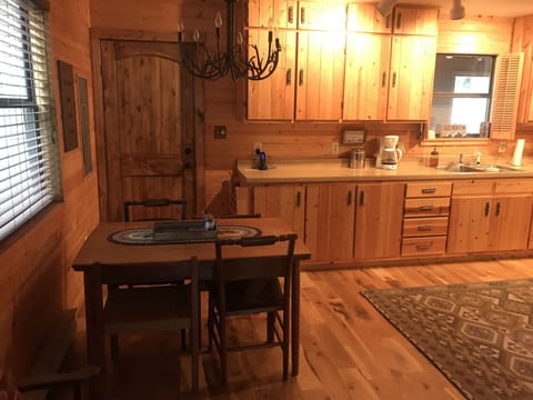 Kitchen with everything you will need to cook  home cooked meal and dining area
