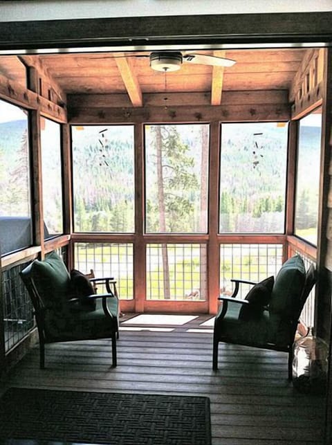 Screened porch is a great spot for late-night cocktails.
