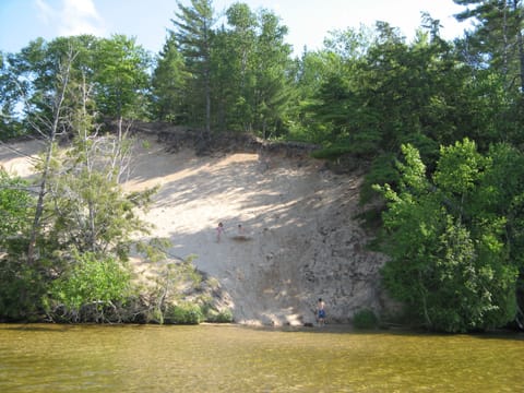 Sand dunes south side of lake.