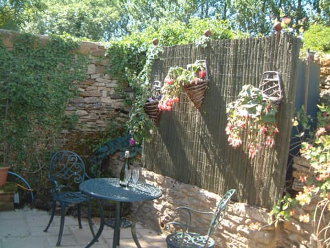 Two patio garden areas