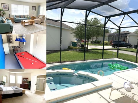 Vacation rental near Disney managed by Orlando rent villa with a screened in private pool and spa