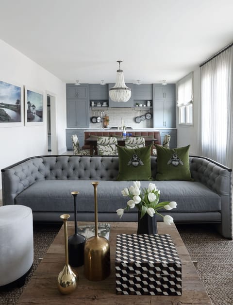 Open floor plan for relaxed living and additional kitchen features in scullery.