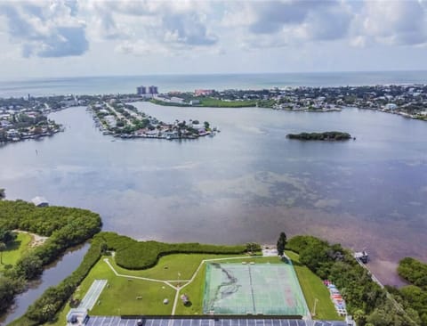 Aerial view of where the condo is located.