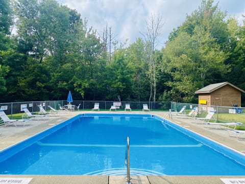 Outdoor pool in complex