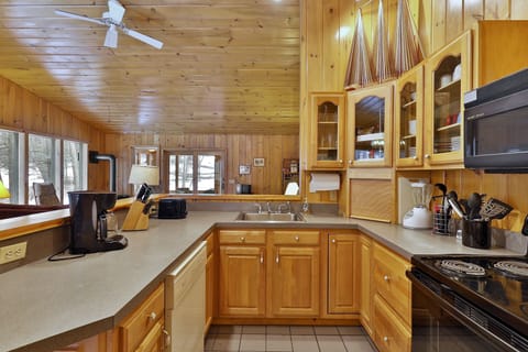 Really well-equipped kitchen in the great room.